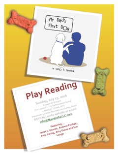 Children's book and play-reading flyer with dog bones
