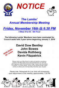 Featured image for Annual Meeting Nov 16 – 6:30 PM